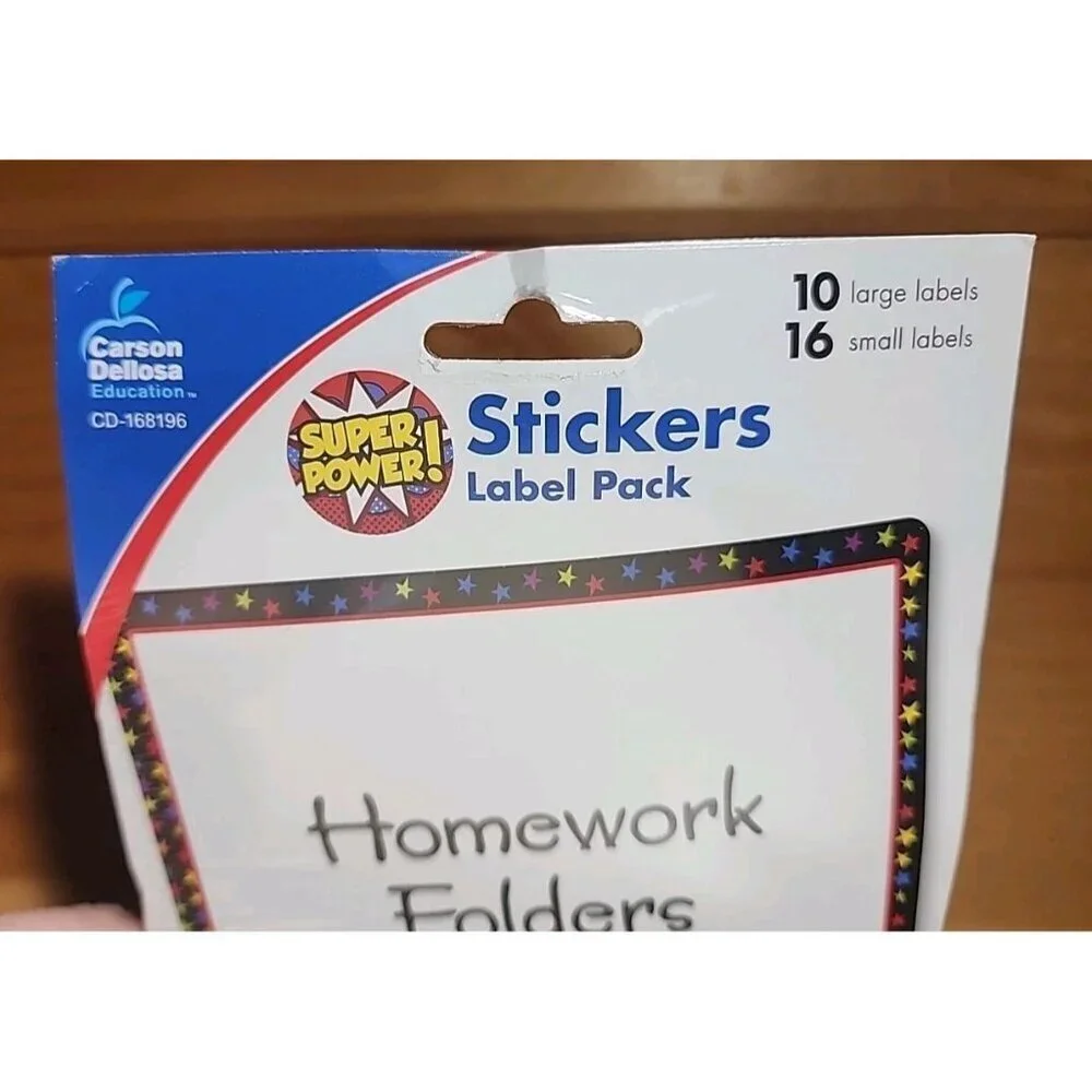 Carson Dellosa Stickers Label Pack 26 Pack Id #CD-168196 Teacher Classroom
